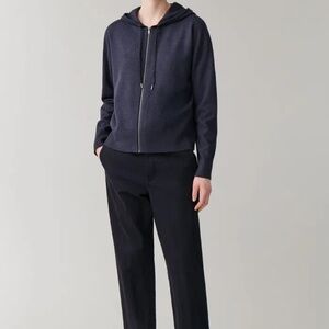 Navy blue COS wool hoodie